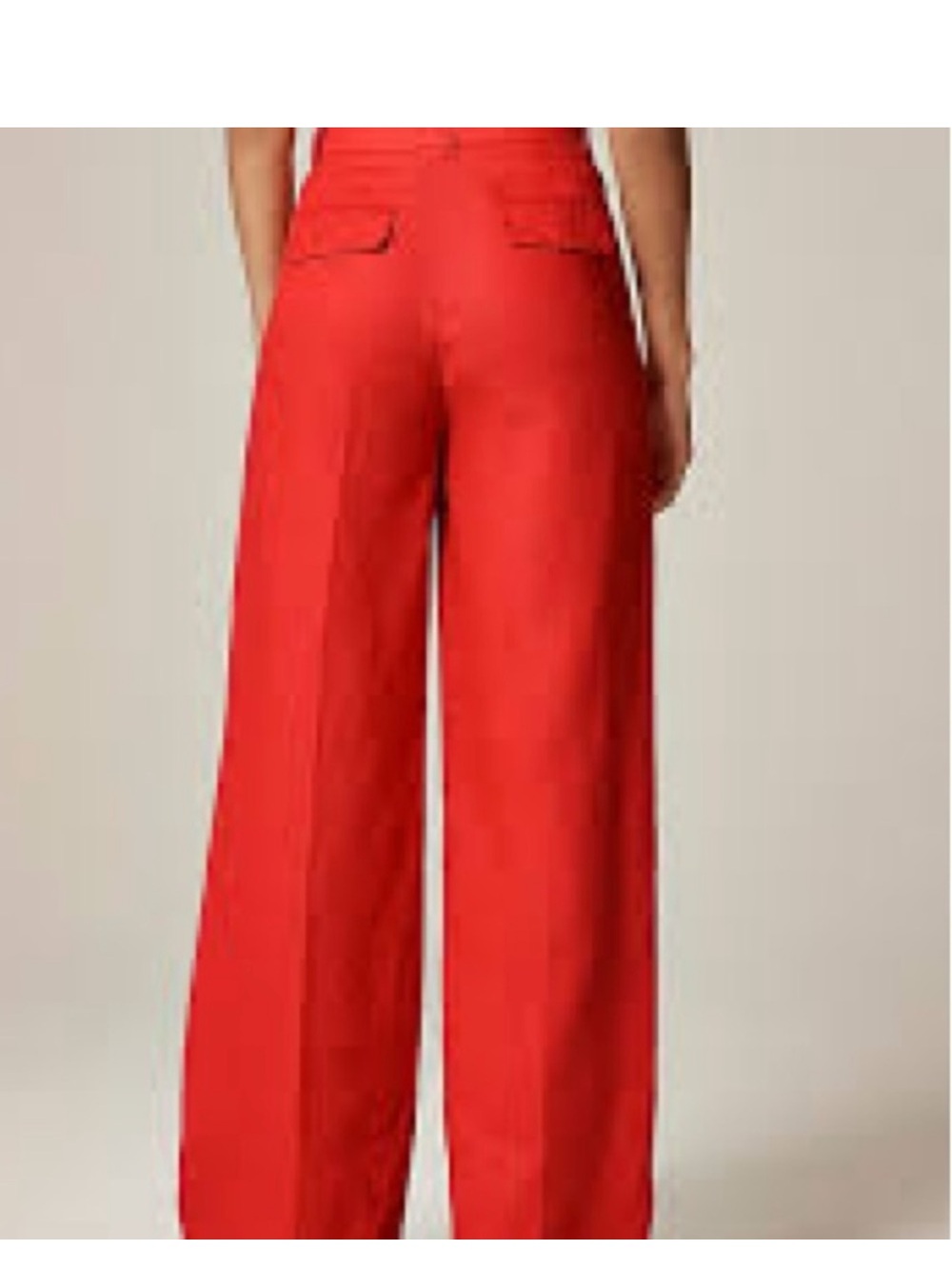 Jcrew wide leg linen pants-red arroyo-12P - Picture 3 of 4